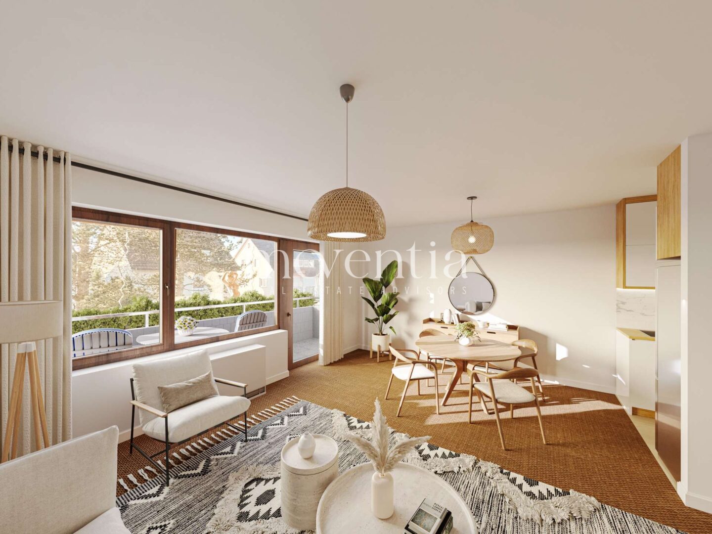 Wohn-/Schlafzimmer Visualisierung