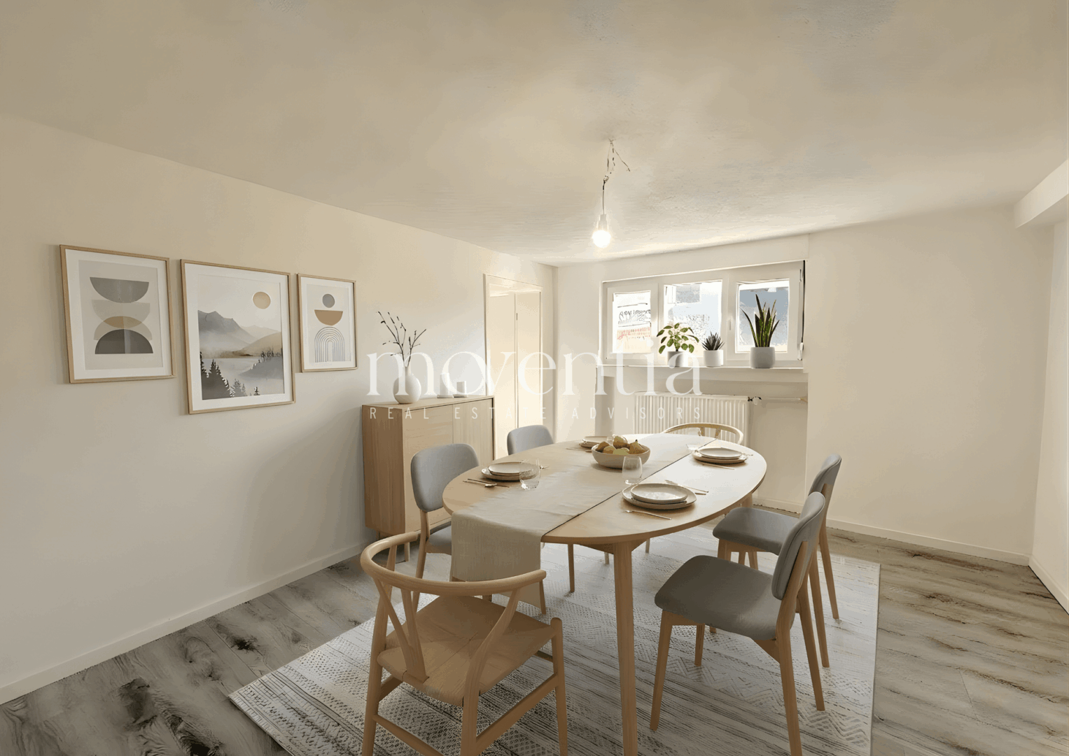 Esszimmer digital eingerichtet