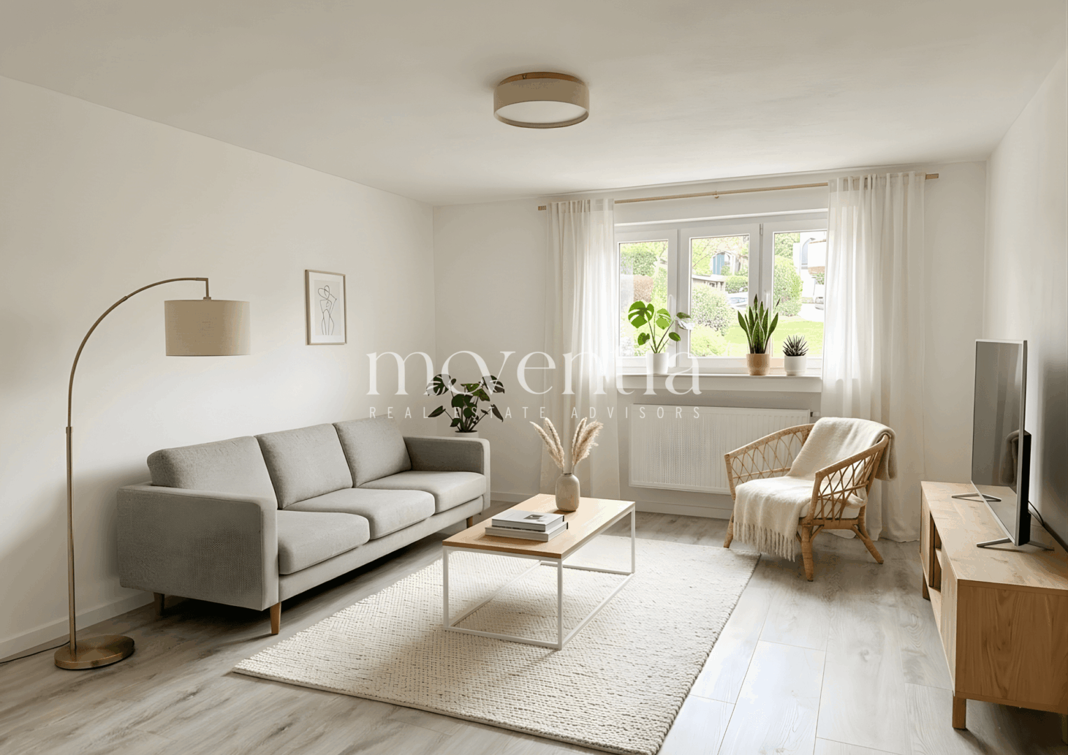 Wohnzimmer digital eingerichtet