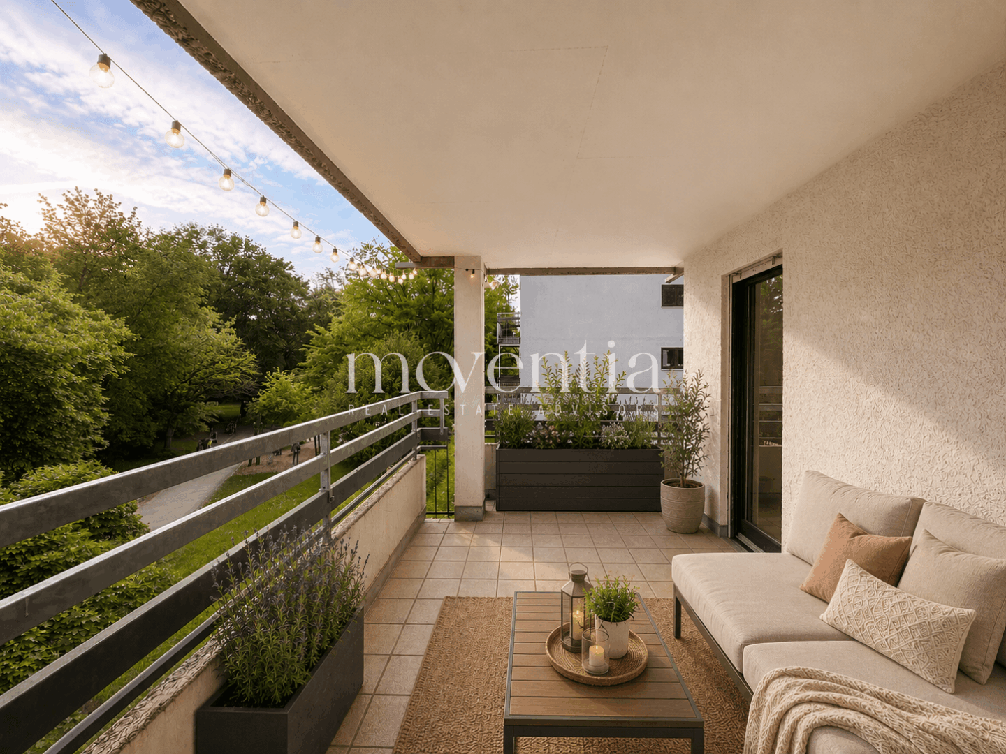 Balkon – digital möbliert