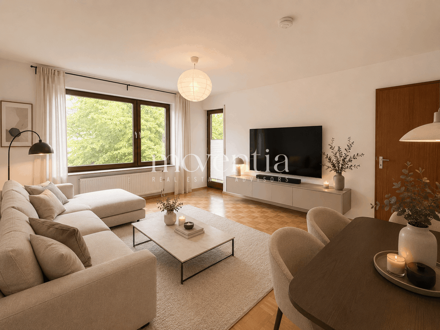 Wohnzimmer – digital möbliert