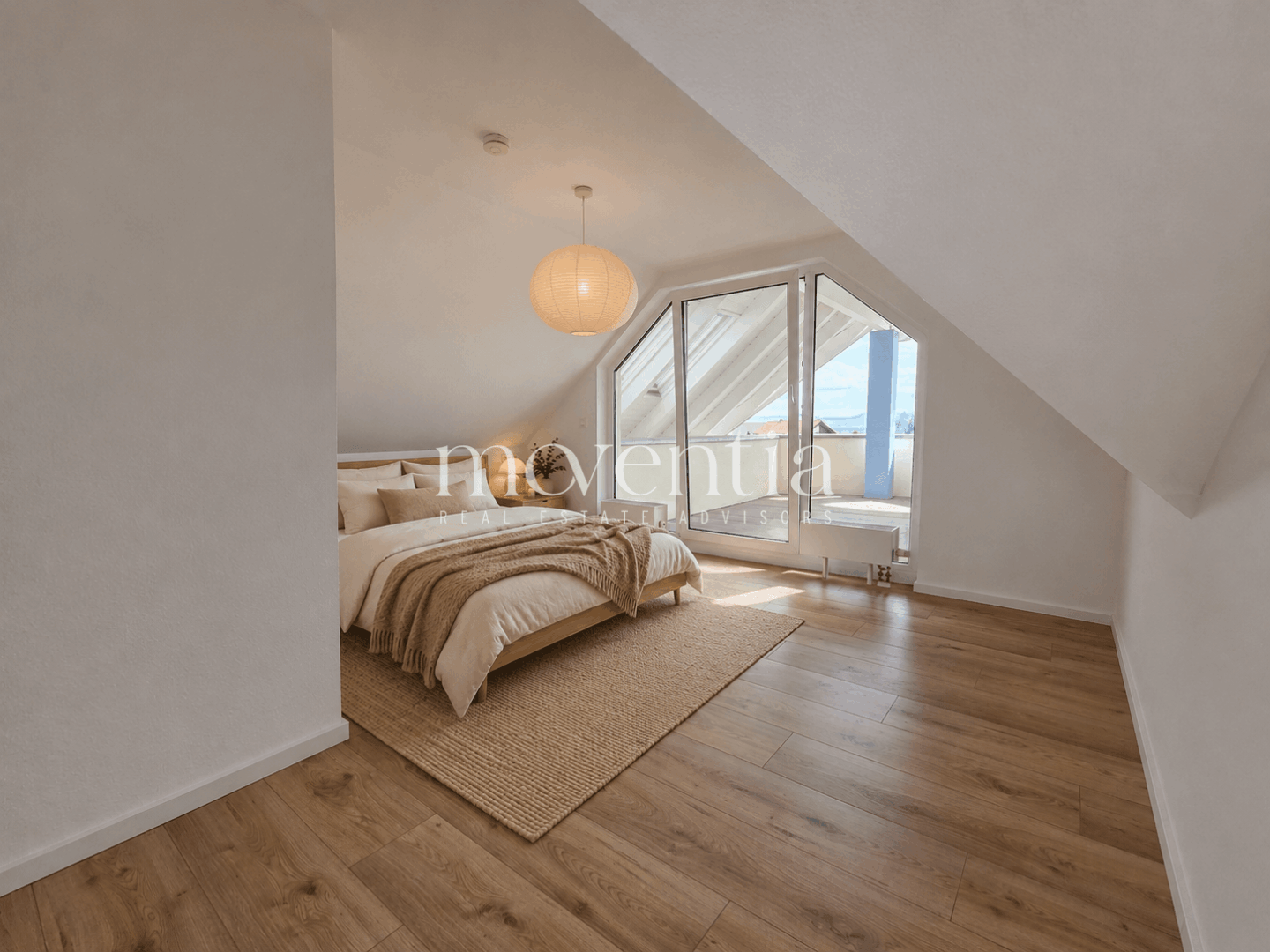 Schlafzimmer möbliert