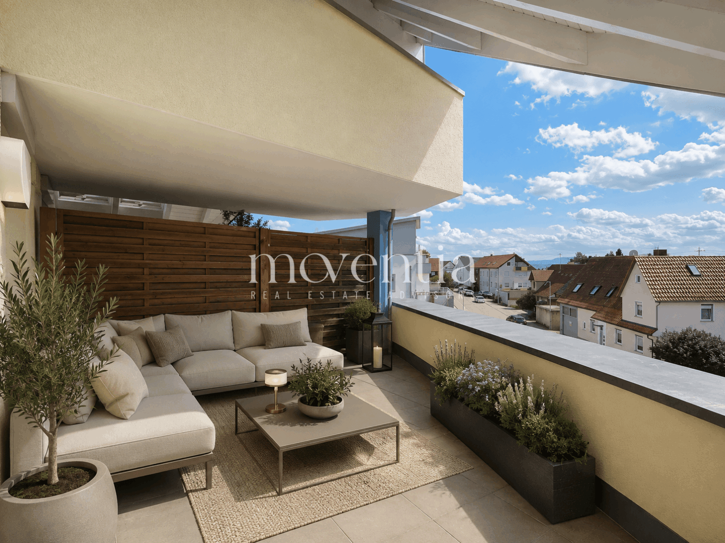 Balkon möbliert